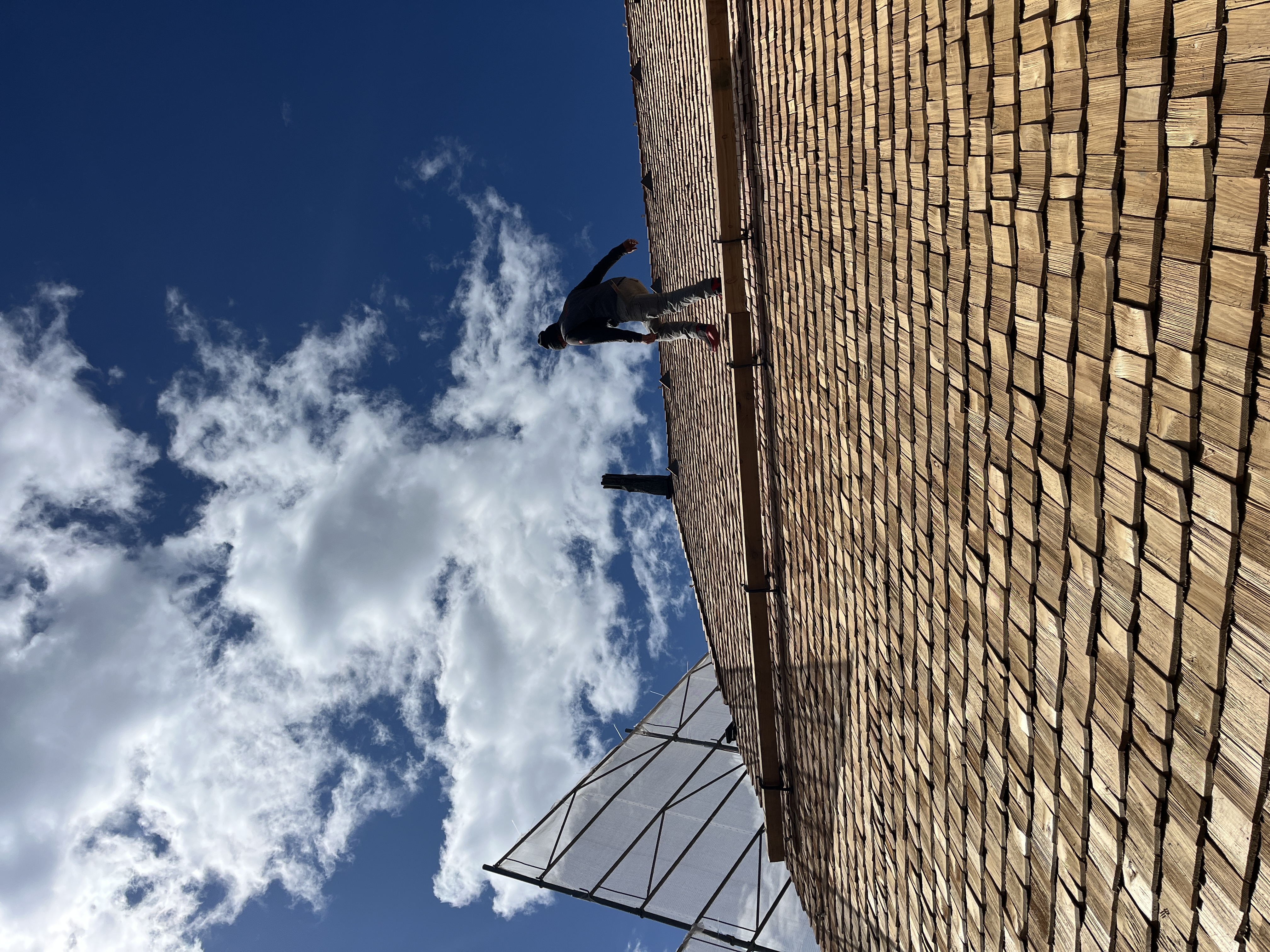 Winterstellug Schindeldach im Detail